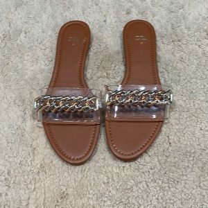 Zara vinyl chain sandals